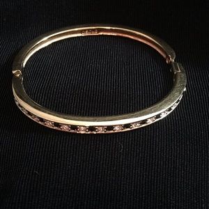 Vintage D.S.Co. Crystal Pave Bangle Bracelet